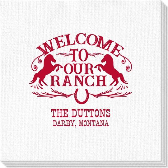 Welcome To Our Ranch Deville Napkins